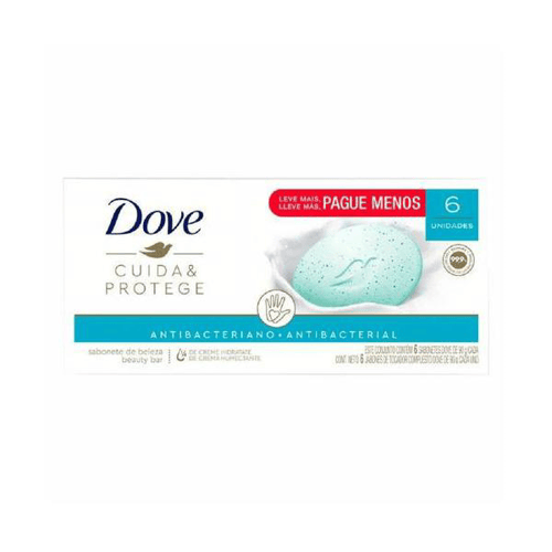 Imagem do produto Kit Sabonete Barra Dove Antibacteriano Cuida E Protege Lm Pm 6X90g