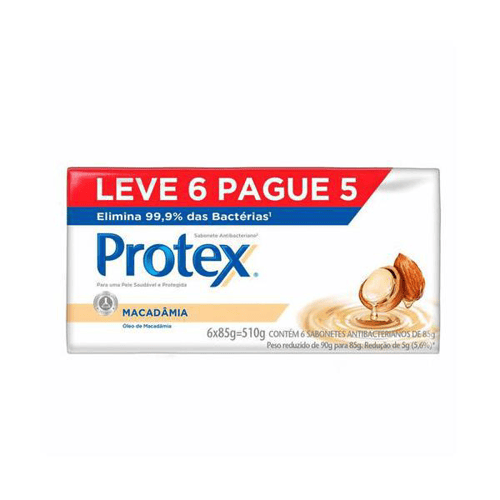 Imagem do produto Kit Sabonete Barra Protex Macadmia Leve 6 Pague 5 85G Cada