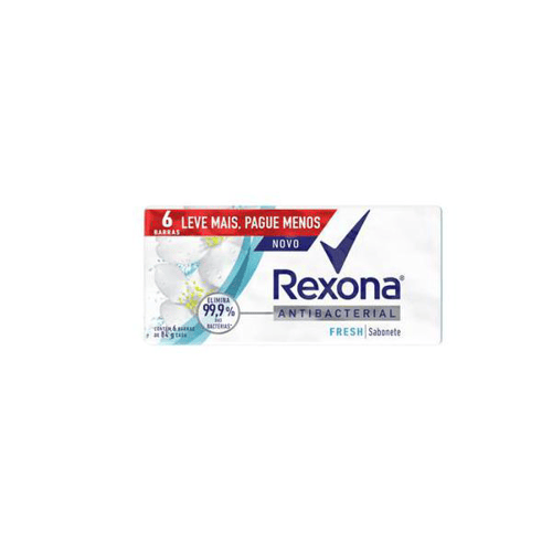 Kit Sabonete Barra Rexona Antibacteriano Fresh 6X84g