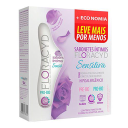 Imagem do produto Kit Sabonete Intimo Floracyd Sensitiva 2 Unidades Com 200Ml Cada