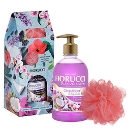 Imagem do produto Kit Sabonete Líquido Fiorucci Unique Orquídea E Água De Coco 500Ml + Esponja De Banho
