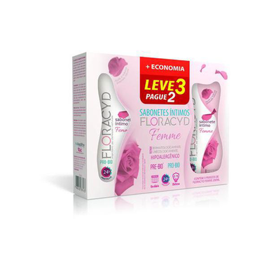 Imagem do produto Kit Sabonete Líquido Intimo Floracyd Femme Hipoalergênico Com 3 Unidades De 200Ml Cada