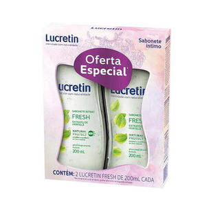Imagem do produto Kit Sabonete Líquido Íntimo Lucretin Fresh Extrato De Hortelã Com 2 Unidades 200Ml Cada 1 Unidade
