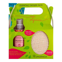 Imagem do produto Kit Sabonete Líquido Puro Vegetal Orgnica Shower 250Ml + 1 Esponja Sisal Oval