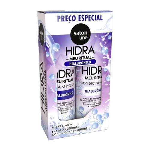 Imagem do produto Kit Salon Line Hidra Meu Ritual Hialuronico Sh+Cond 300Ml Cd