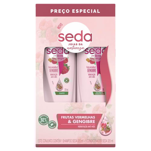 Imagem do produto Kit Seda Joias Da Natureza Frutas Vermelhas E Gengibre Shampoo + Condicionador 325Ml 325Ml