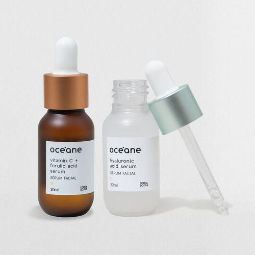 Imagem do produto Kit Sérum Facial Com Ácido Hialurônico + Sérum Facial De Vitamina C E Ácido Ferulico 2 Produtos