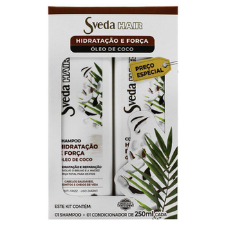 Imagem do produto Kit Shampoo 250Ml + Condicionador 250Ml Sveda Hair Hidratação E Força