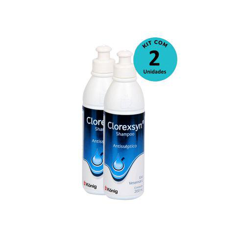 Imagem do produto Kit Shampoo Antisséptico Clorexsyn König 200Ml 2 Unidades
