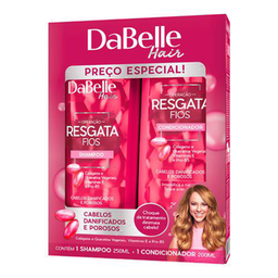 Kit Shampoo + Condicionador Dabelle Resgata Fios 1 Unidade