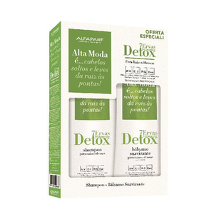 Kit Shampoo + Condicionador Detox 7 Ervas Alfaparf Alta Moda Com 300Ml Cada 1