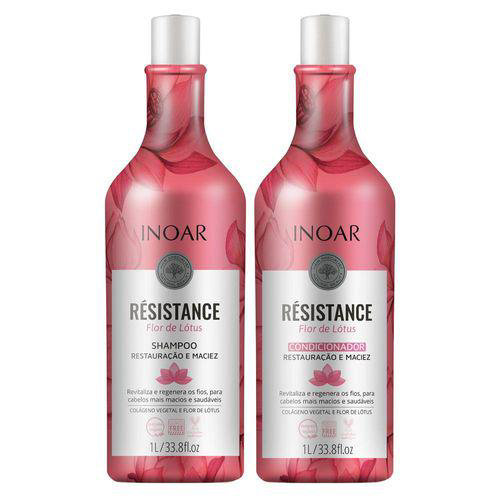 Imagem do produto Kit Shampoo + Condicionador Inoar Résistance Flor De Lótus Com 1L 1 Unidade