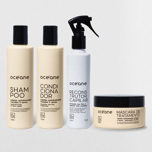 Imagem do produto Kit Shampoo + Condicionador + Máscara De Tratamento Para Cabelos Quimicamente Tratados + Reconstrutor 4 Produtos