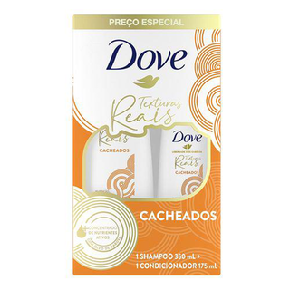 Kit Shampoo Dove Texturas Reais Cacheados 350Ml + Condicionador 175Ml