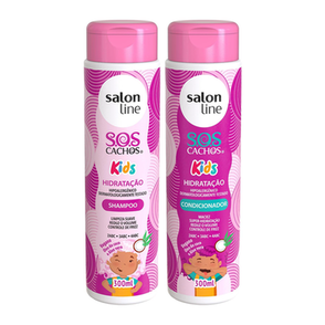 Kit Shampoo E Condicionador Sos Cachos Kids Hidratação Salon Line