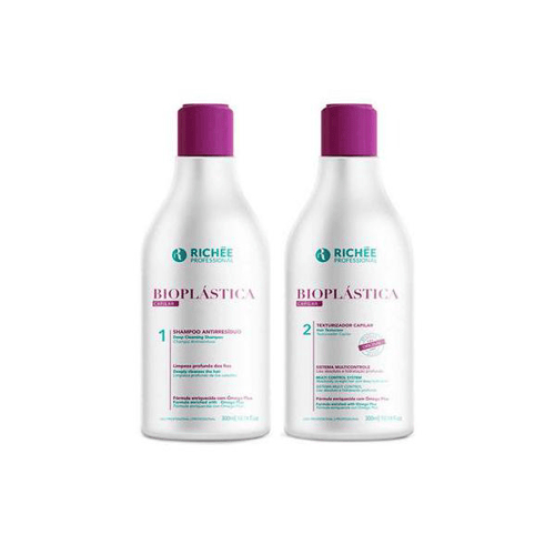 Imagem do produto Kit Shampoo + Escova Progressiva Bioplástica Richée 600Ml Profissional