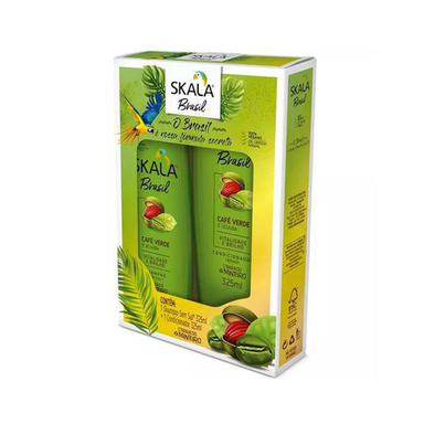 Kit Skala Brasil Cerrado Mineiro Café Verde E Ucuuba Com Shampoo + Condicionador De 325 Ml Cada
