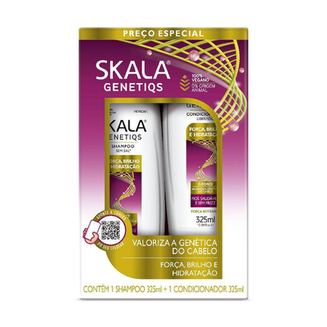 Kit Skala Genetiqs Forca E Brilho Shampoo 325Ml + Condicionador 325Ml