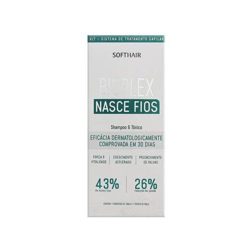 Imagem do produto Kit Soft Hair Bioplex Nasce Fios Shampoo 300Ml + Tônico 60Ml