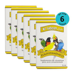 Imagem do produto Kit Suplemento Alcon Labcon Club Polivitamínico 15Ml C/ 6 Unidades