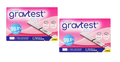 Imagem do produto Kit Teste De Gravidez Grav Test Easy 2 Unidades Cimed