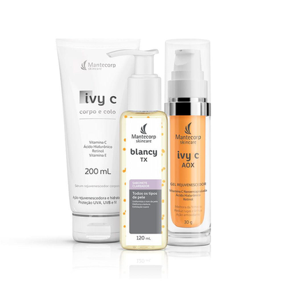 Imagem do produto Kit Todos Tipos De Pele Blancy Sabonete+ Ivy C Aox + Ivy C Corpo E Colo Mantercorp