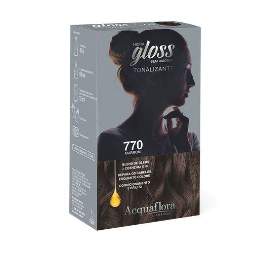 Kit Tonalizante Hidra Gloss Acquaflora Marrom 770