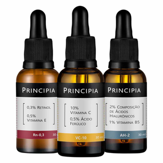 Imagem do produto Kit Tratamento Trio De Séruns Vitamina C10 + Retinol + Ácidos Hialurônicos Principia Skincare