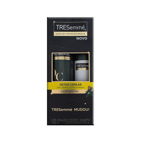 Kit Tresemmé Detox Capilar Shampoo Com 400Ml + Condicionador 200Ml 1 Unidade