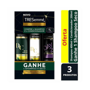 Imagem do produto Kit Tresemmé Shampoo 400Ml+Condicionador 200Ml Detox Ganhe Shampoo A Seco 75Ml
