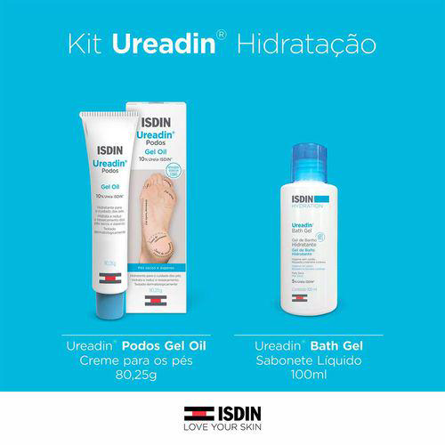 Kit Ureadin Hidratação: Creme Para Os Pés 80,25G + Gel De Banho Isdin 100Ml 80,25G 100Ml