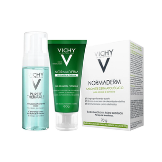 Kit Vichy Normaderm Gel 60G + Sabonete 70G + Espuma 150Ml