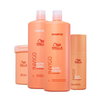 Kit Wella Professionals Invigo Enrich Shampoo E Condicionador E Máscara E Leavein