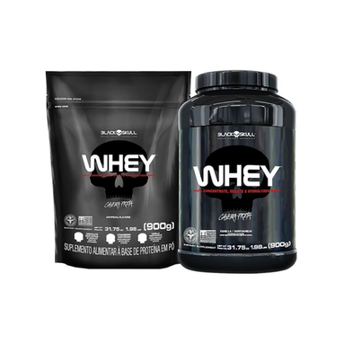 Imagem do produto Kit Whey 2X Black Skull Caveira Preta