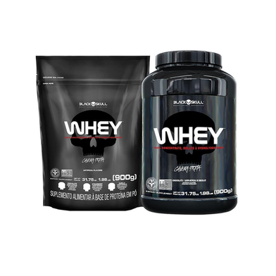 Imagem do produto Kit Whey 2X Black Skull Caveira Preta