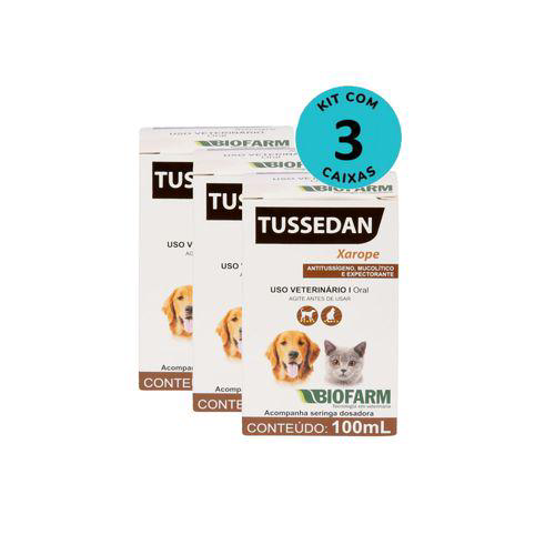 Kit Xarope Tussedan Biofarm 100Ml C/ 3 Unidades