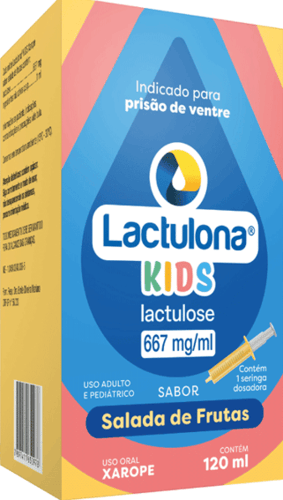 Imagem do produto Lactulona Kids 667Mg/Ml - Xarope 120 Ml Sabor Salada De Frutas + Seringa Dosadora