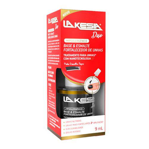 Imagem do produto Lakesia Duo Esmalte Fortalecedor Preto Groselha Negra 9Ml