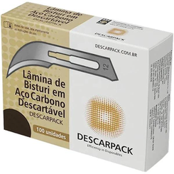 Lâmina de Bisturi Descarpack - Aço Carbono - N°12 - unidade