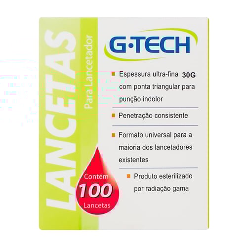 Imagem do produto Lanceta Para Lancetador Gtech 100 Unidades