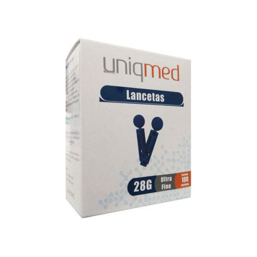 Imagem do produto Lanceta Uniqmed Universal 28G 100 Lancetas