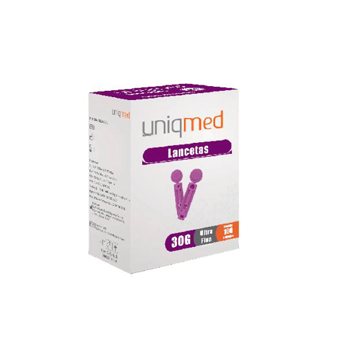 Lancetas Estéreis Para Lancetador 30G Cx 100Un Uniqmed