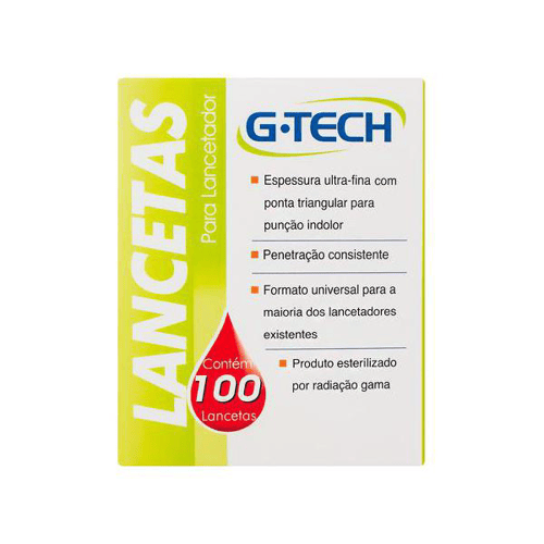 Lancetas G-Tech 28G - 100 Unidades