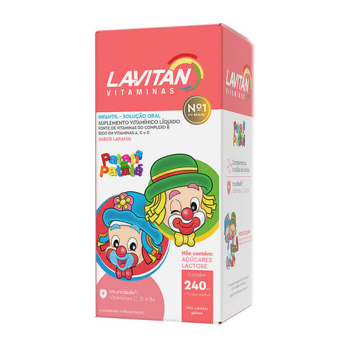 Lavitan Infantil Solução Oral Sabor Laranja Com 240Ml