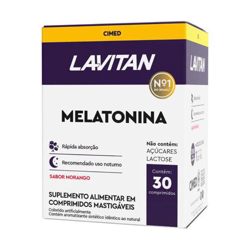 Imagem do produto Lavitan Melatonina 0,21Mg Com 30 Comprimidos Sabor Morango
