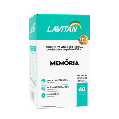 Lavitan Memória Suplemento Vitamínico 60 Comprimidos