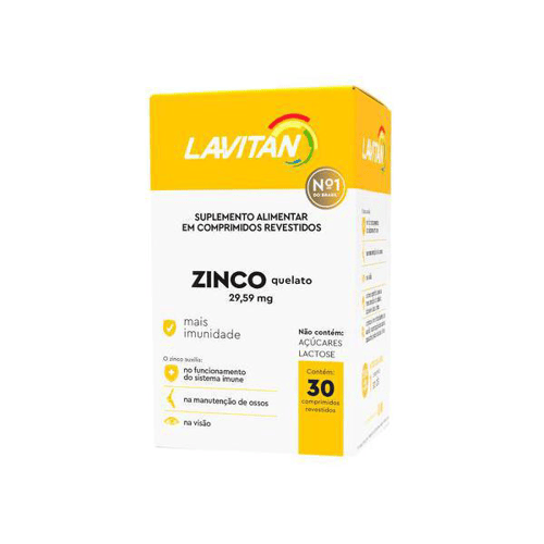 Lavitan Zinco Quelato 29,59Mg Com 30 Comprimidos Revestidos