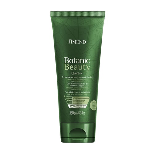 Imagem do produto Leavein Amend Botanic Beauty Fortalecedora Óleo De Monoi E Extratos De Alecrim E Gengibre 180G