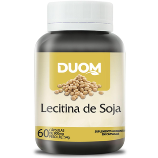 Lecitina De Soja 900Mg Menopausa Memória 60 Cápsulas Duom