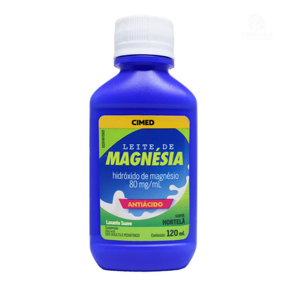 Leite Magnesia Hortelã 8% Frasco 120Ml